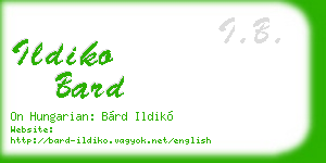 ildiko bard business card